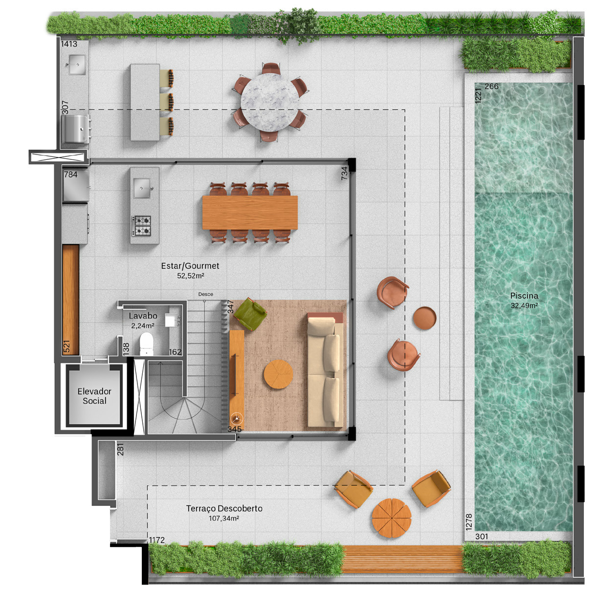 429m²